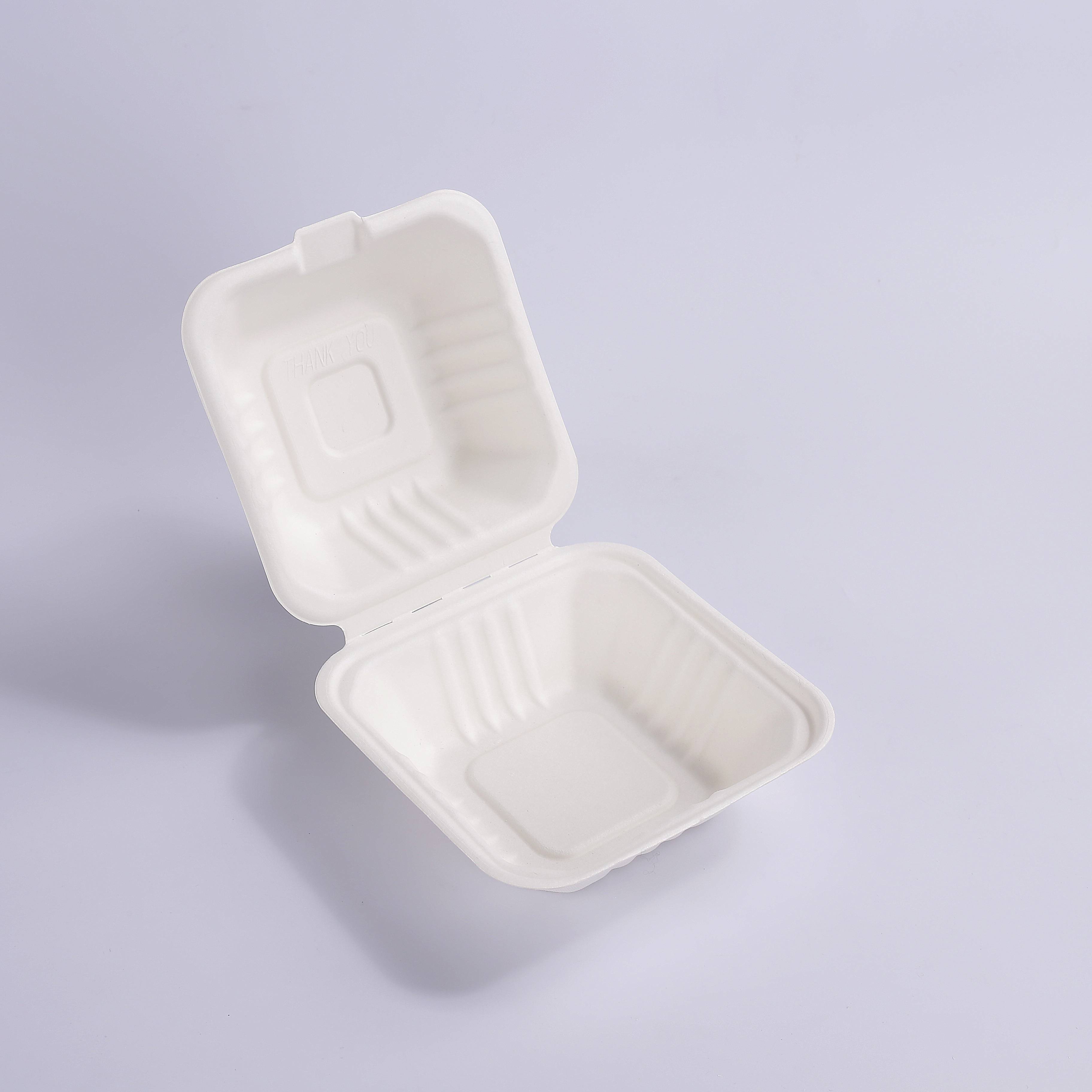 Biodegradable Eco Friendly Take Out to Go Bagasse Clamshell Takeout Containers 